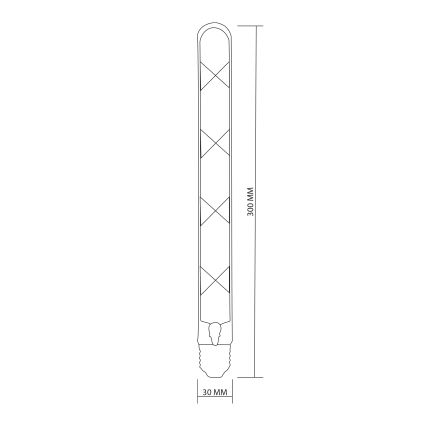 LED Žárovka FILAMENT VINTAGE LED T30 E27/4,5W/230V 2700K