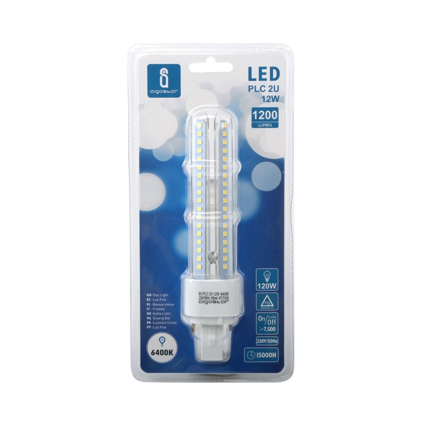LED Žárovka G24D-3/12W/230V 6500K - Aigostar