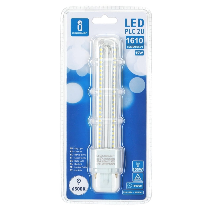 LED Žárovka G24D-3/15W/230V 6500K - Aigostar
