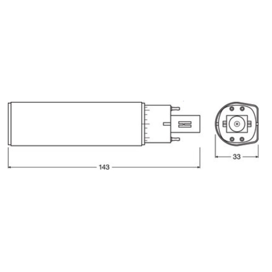 LED Žárovka G24q-1/6W/230V 3000K - Osram