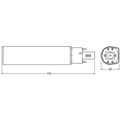 LED Žárovka G24q-3/10W/230V 3000K - Osram