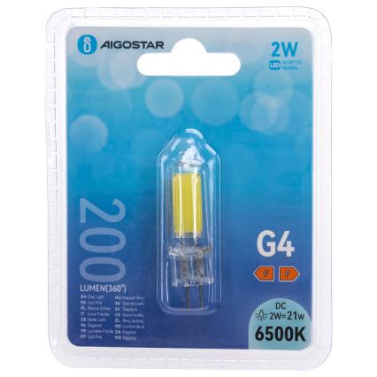 LED Žárovka G4/2W/12V 6500K - Aigostar