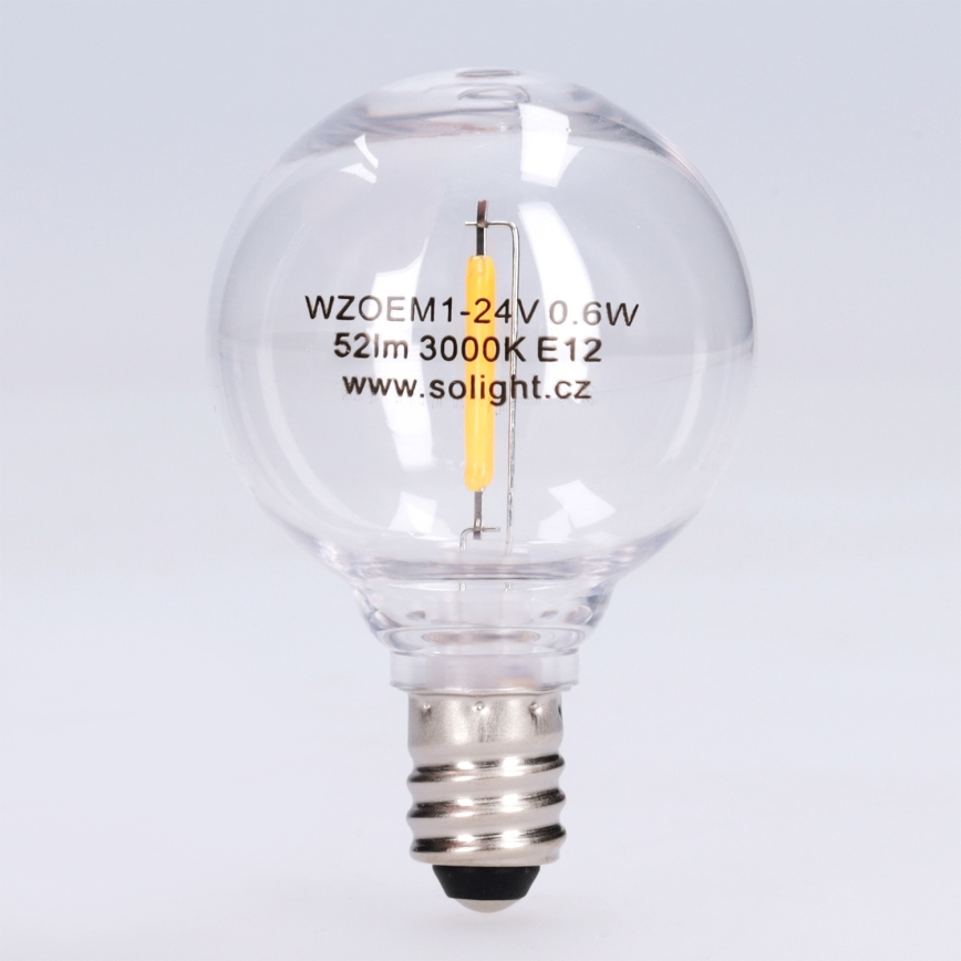 LED Žárovka G40 E12/0,6W/24V 3000K - Brilagi