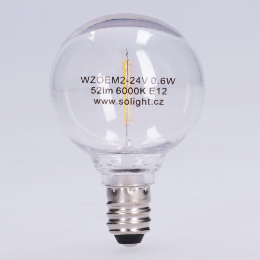 LED Žárovka G40 E12/0,6W/24V 6000K - Brilagi