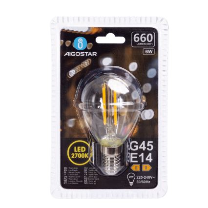 LED Žárovka G45 E14/6W/230V 2700K - Aigostar