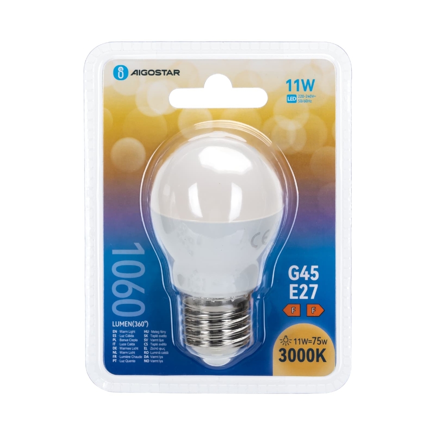 LED Žárovka G45 E27/11W/230V 3000K - Aigostar