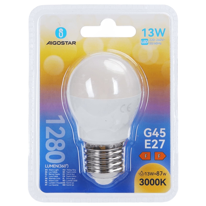 LED Žárovka G45 E27/13W/230V 3000K - Aigostar
