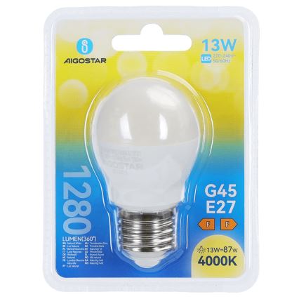 LED Žárovka G45 E27/13W/230V 4000K - Aigostar