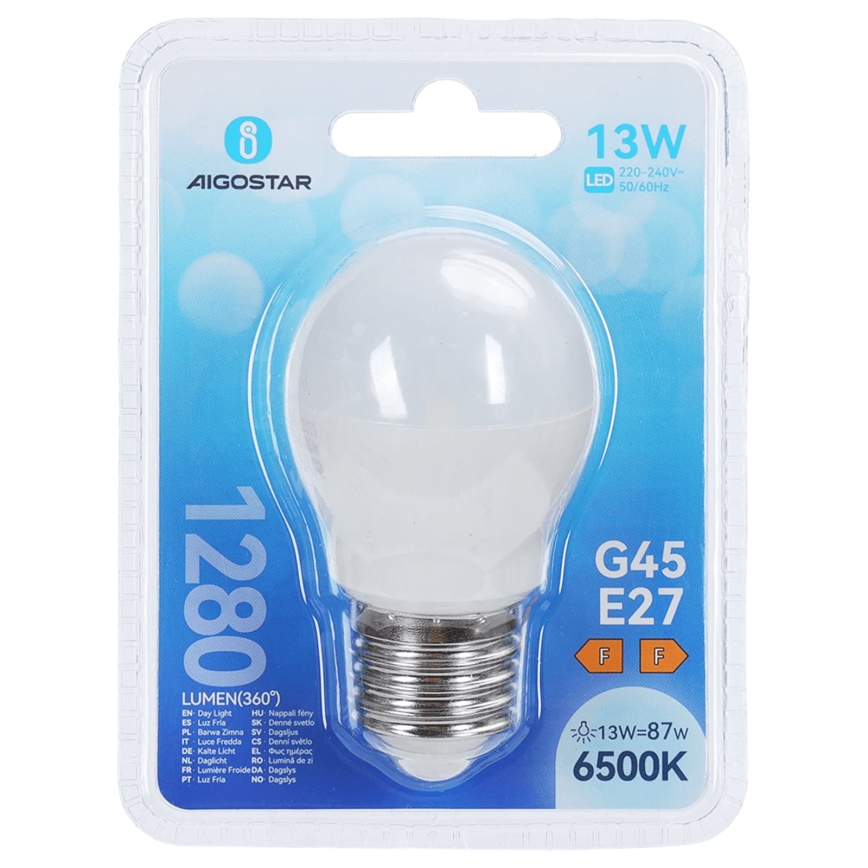 LED Žárovka G45 E27/13W/230V 6500K - Aigostar