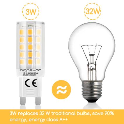 LED Žárovka G9/3W/230V 3000K - Aigostar