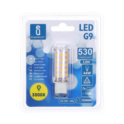 LED Žárovka G9/4,8W/230V 3000K - Aigostar