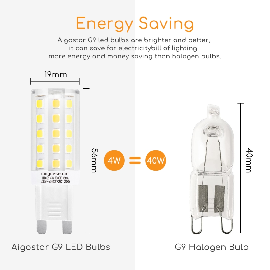 LED Žárovka G9/4W/230V 3000K - Aigostar