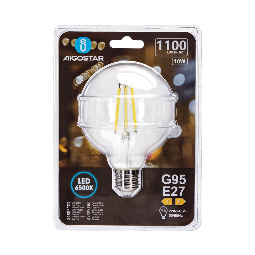LED Žárovka G95 E27/10W/230V 6500K - Aigostar