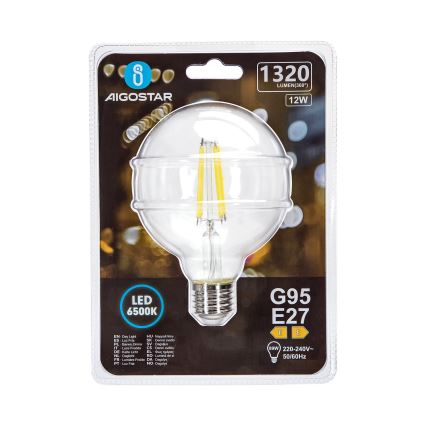 LED Žárovka G95 E27/12W/230V 6500K - Aigostar