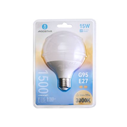 LED Žárovka G95 E27/15W/230V 3000K - Aigostar