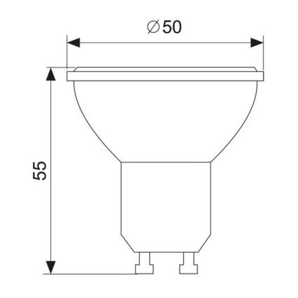 LED Žárovka GU10/1,5W/230V 6000K