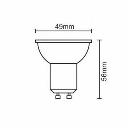 LED Žárovka GU10/6W/230V 3000K černá