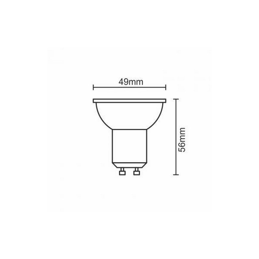 LED Žárovka GU10/6W/230V 3000K černá