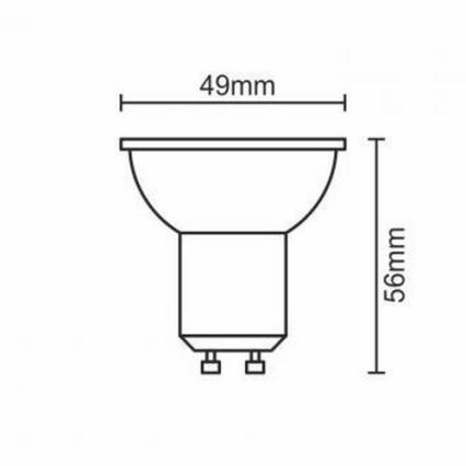 LED Žárovka GU10/6W/230V 4000K černá