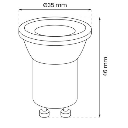 LED Žárovka GU10-MR11/3W/230V 4000K