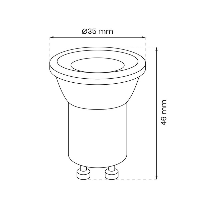 LED Žárovka GU10-MR11/3W/230V 4000K