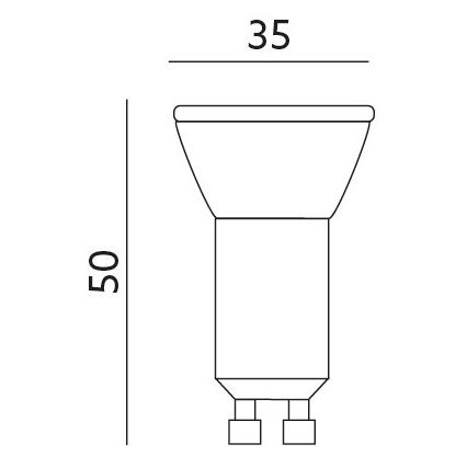 LED Žárovka GU10-MR11/4W/230V 4000K