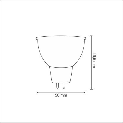 LED Žárovka GU5,3/MR16/2,6W/12V 6400K