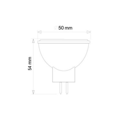 LED Žárovka GU5,3/MR16/5W/12V 4500K