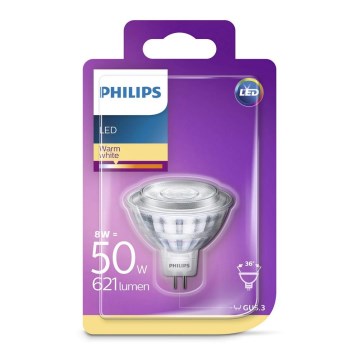 LED Žárovka GU5,3/MR16/8W/12V 2700K - Philips