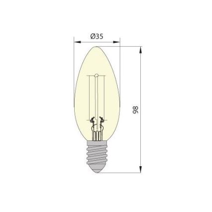 LED Žárovka LED NATURE C35 E14/5W/230V 360° 3000K