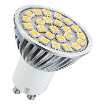 LED žárovka LED24 SMD 5050 GU10/4W  teplá bílá 3000 - 3500K - GXLZ045