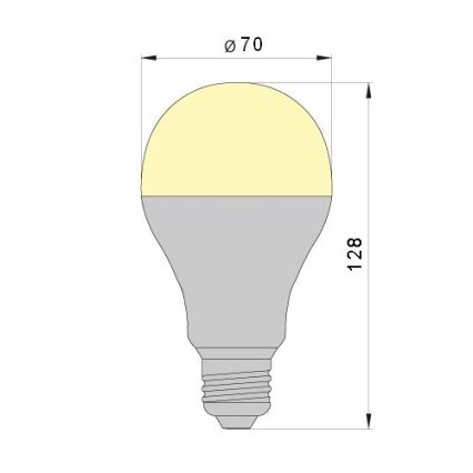 LED Žárovka LEDSTAR A70 E27/18W/230V 3000K