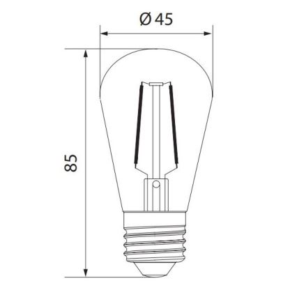 LED Žárovka LEDSTAR CLASIC ST45 E27/1W/230V 3000K