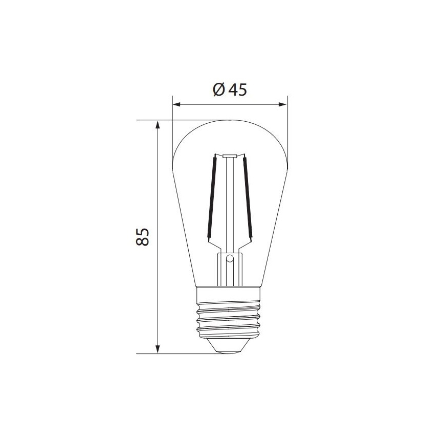 LED Žárovka LEDSTAR CLASIC ST45 E27/1W/230V 3000K