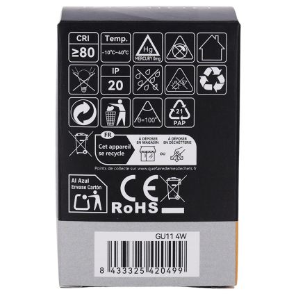 LED Žárovka MR11 GU10/4W/230V 3000K - BRILAGI
