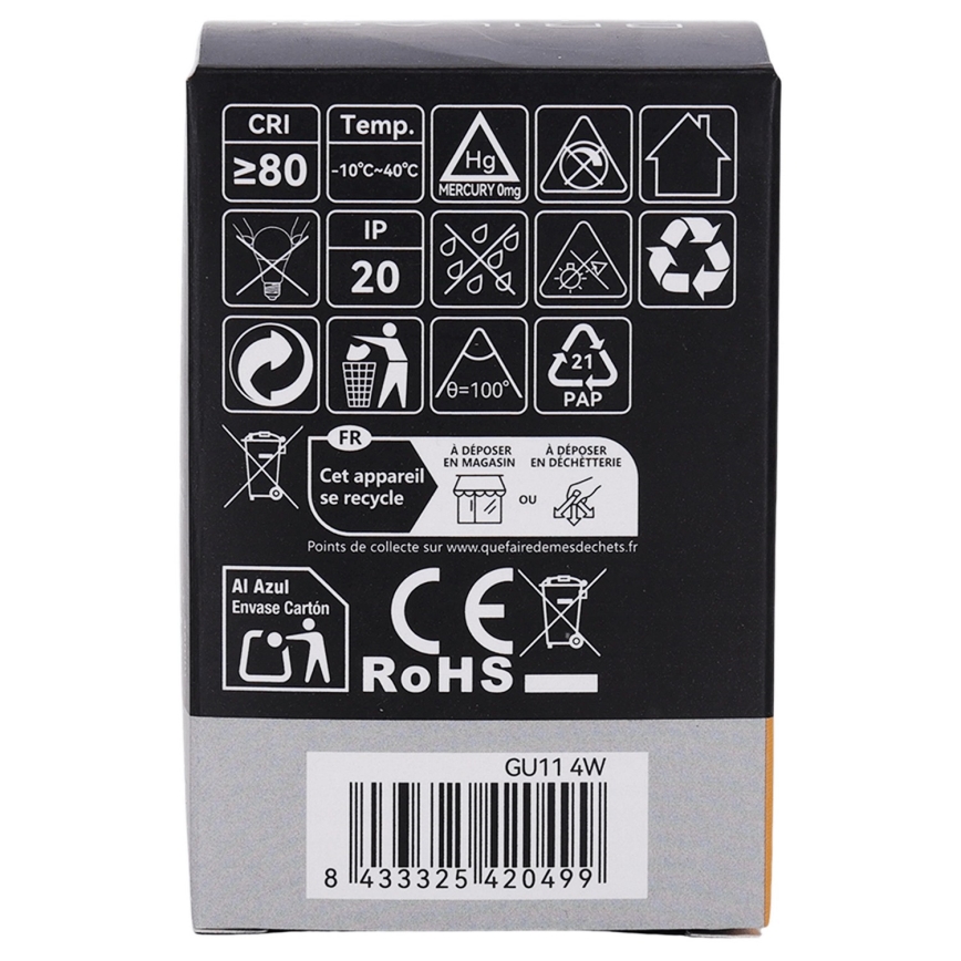 LED Žárovka MR11 GU10/4W/230V 3000K - BRILAGI