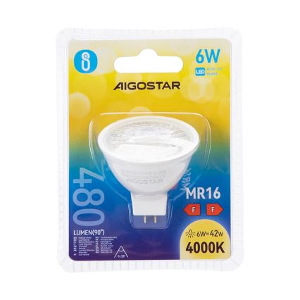LED Žárovka MR16 GU5,3/6W/12V 4000K - Aigostar