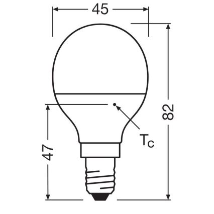LED Žárovka P40 E14/4,9W/230V 2700K - Osram