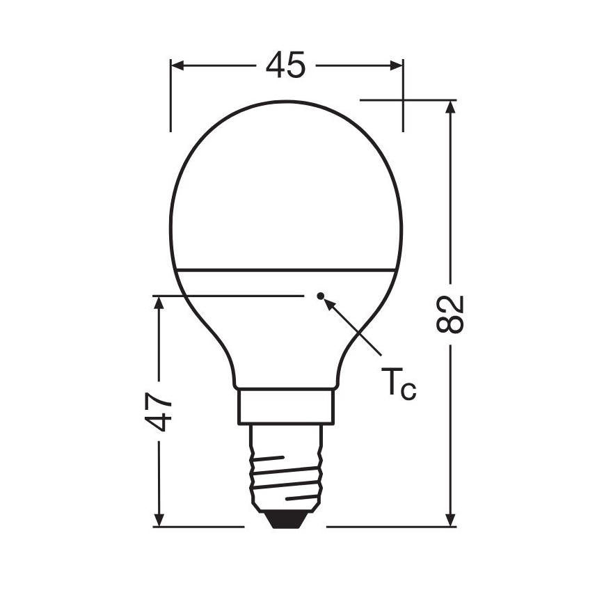 LED Žárovka P40 E14/4,9W/230V 2700K - Osram