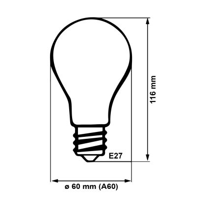 LED Žárovka PALLADIUM E27/12W/230V 2700K
