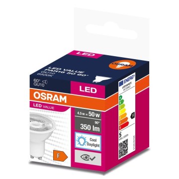 LED Žárovka PAR16 GU10/4,5W/230V 6500K 60° - Osram