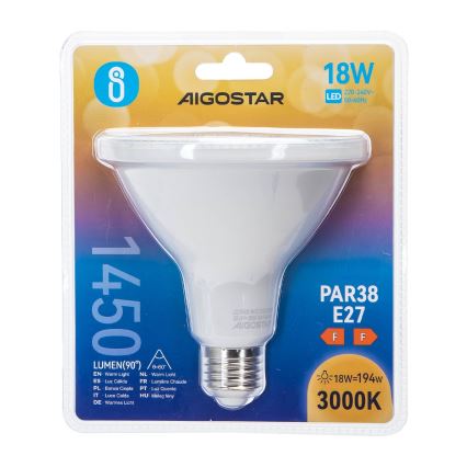 LED Žárovka PAR38 E27/18W/230V 3000K - Aigostar