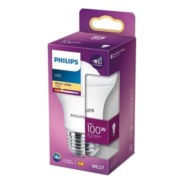LED Žárovka Philips A60 E27/13W/230V 2700K