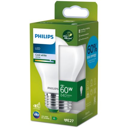 LED Žárovka Philips A60 E27/4W/230V 4000K