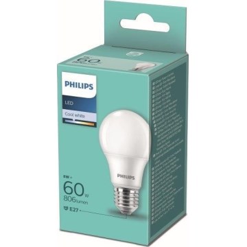 LED Žárovka Philips A60 E27/8W/230V 4000K