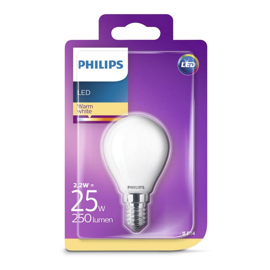 LED Žárovka Philips E14/2,2W/230V 2700K