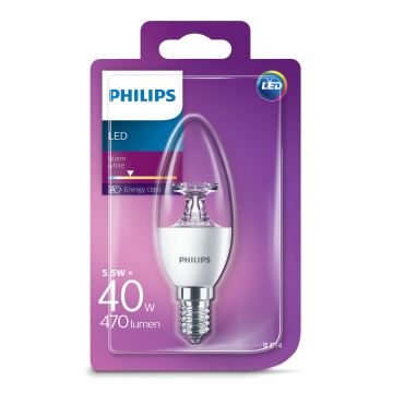 LED žárovka Philips E14/5,5W/230V 2700K - CANDLE