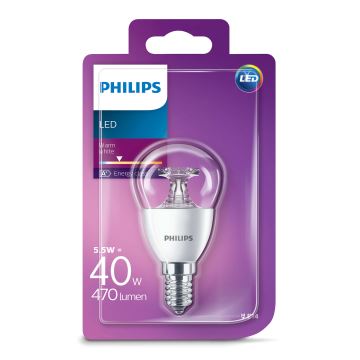 LED žárovka Philips E14/5,5W/230V 2700K - LUSTER čirá