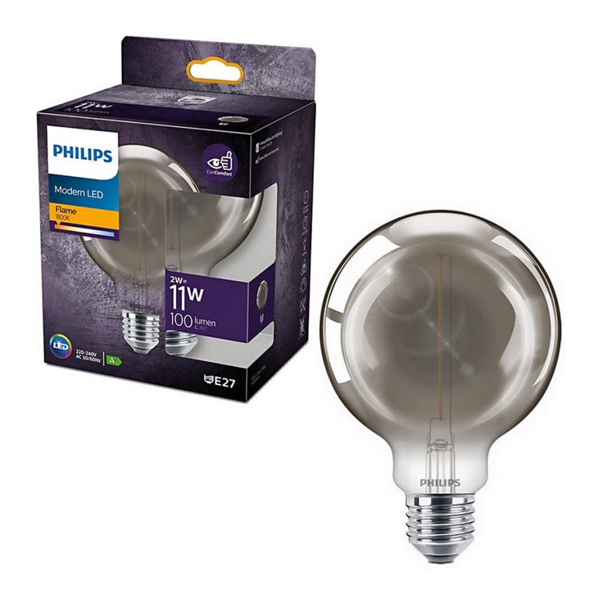 LED Žárovka Philips E27/2W/230V 1800K