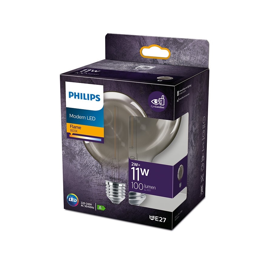 LED Žárovka Philips E27/2W/230V 1800K